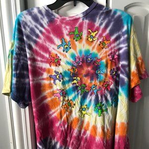 Grateful Dead Men's Spiral Bears Tie Dye T-shirt